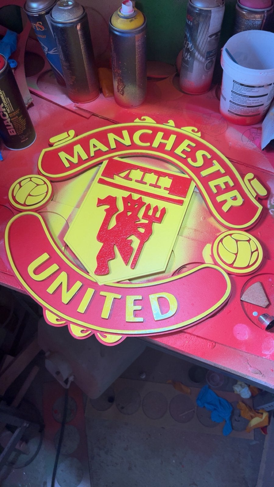 Houten Manchester United Bord, Ophalen of Verzenden, Nieuw, Buitenlandse clubs, Overige typen