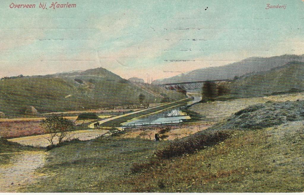 Overveen bij Bloemendaal aerdenhout Zanderij 1908, Ophalen of Verzenden, Voor 1920, Gelopen, Noord-Holland