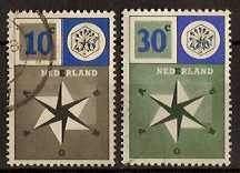 Nederland NVPH nr 700/1 gestempeld Europazegels 1957, Ophalen of Verzenden, Na 1940, Gestempeld