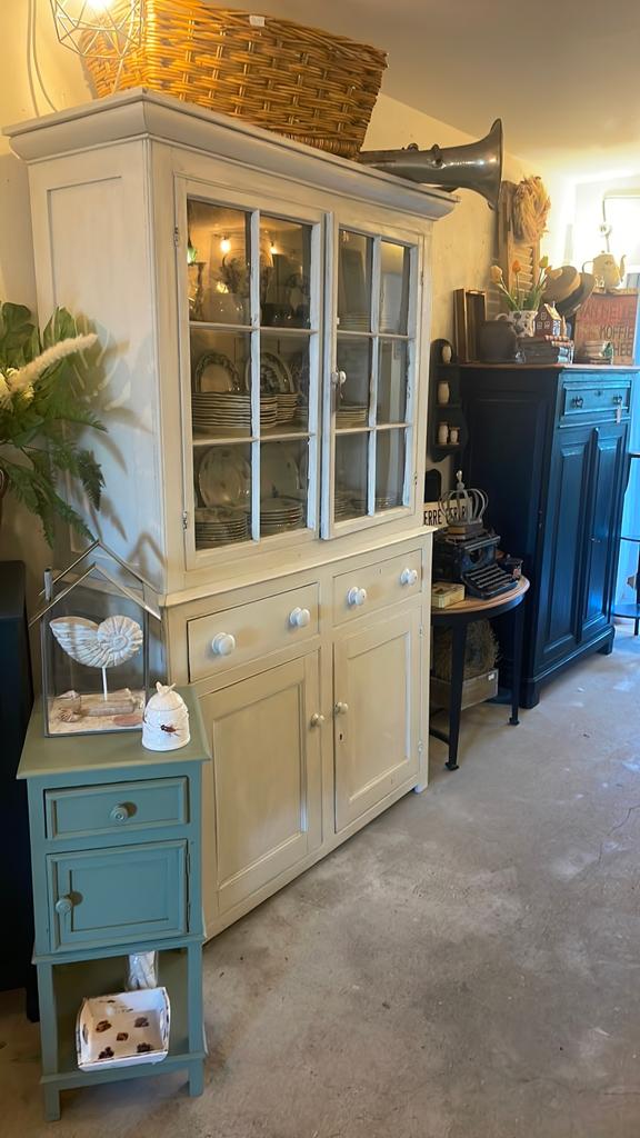 Witte Brocante Buffetkast, Huis en Inrichting, Kasten | Buffetkasten, Ophalen, 200 cm of meer, Tante, Tante