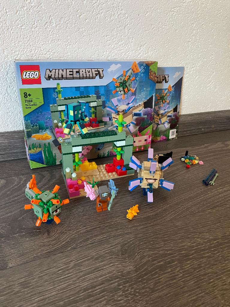 Lego Minecraft De Bewakersstrijd 21180, Minecraft, Lego, Ophalen of Verzenden, Zo goed als nieuw