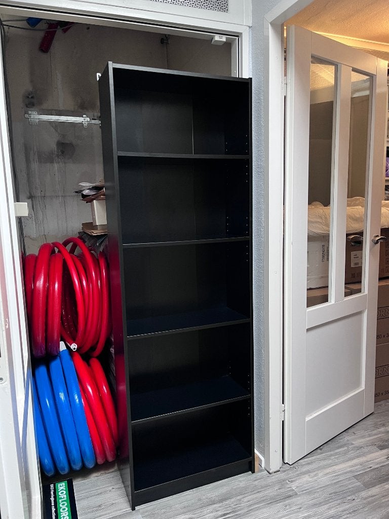 Ikea GERSBY Boekenkast, zwart, 60x180 cm, Ophalen, Met plank(en), 50 tot 100 cm, Zo goed als nieuw