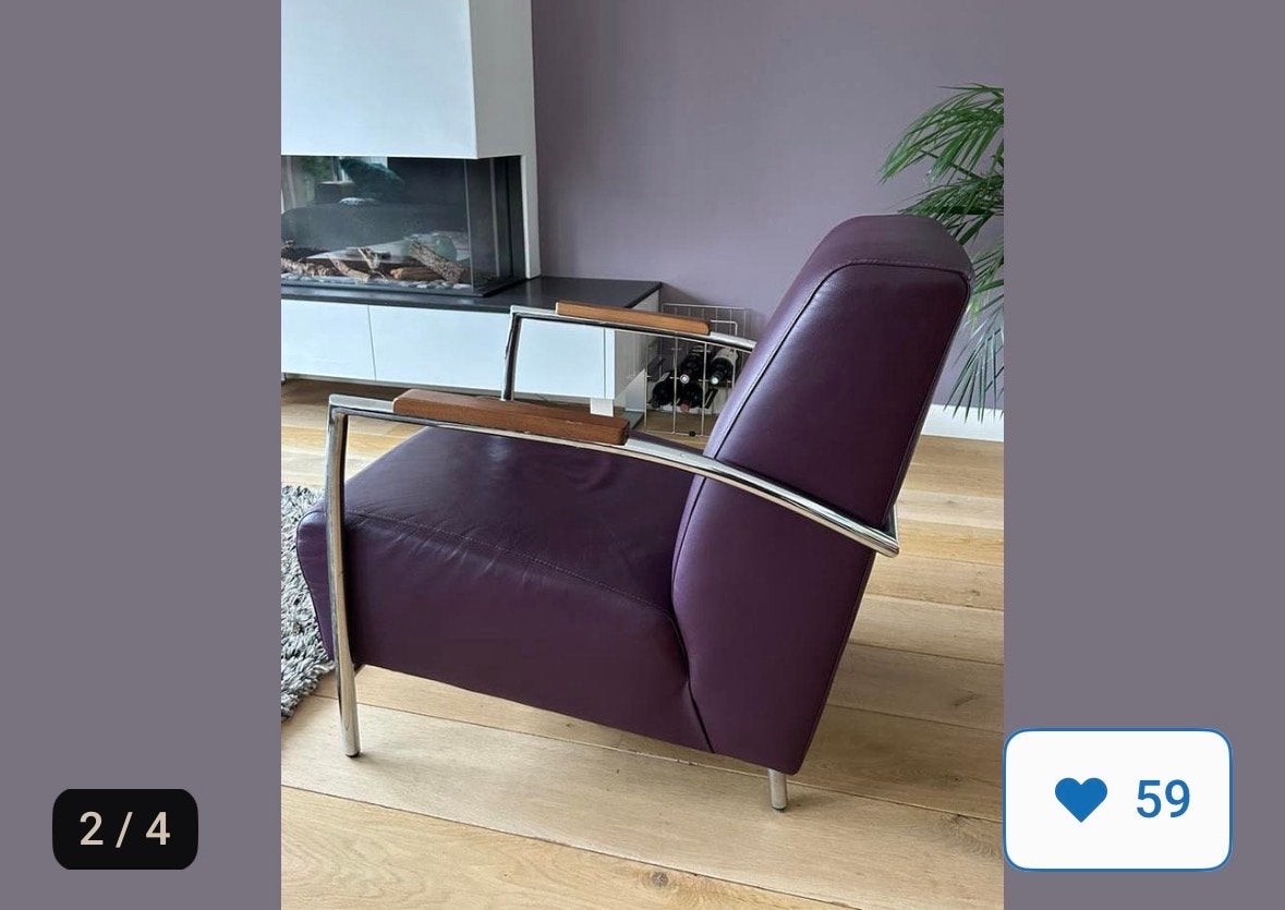 Twee mooie Montel leren stoelen, Huis en Inrichting, Stoelen, Ophalen, Gebruikt, Twee, Overige kleuren