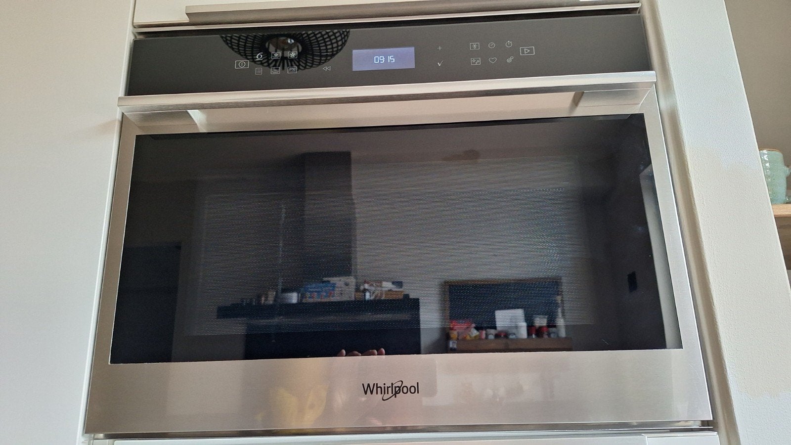 Whirlpool Inbouw Combimagnetron met Ovenfunctie  goede staat, Ophalen, Combimagnetron, Gebruikt, Inbouw
