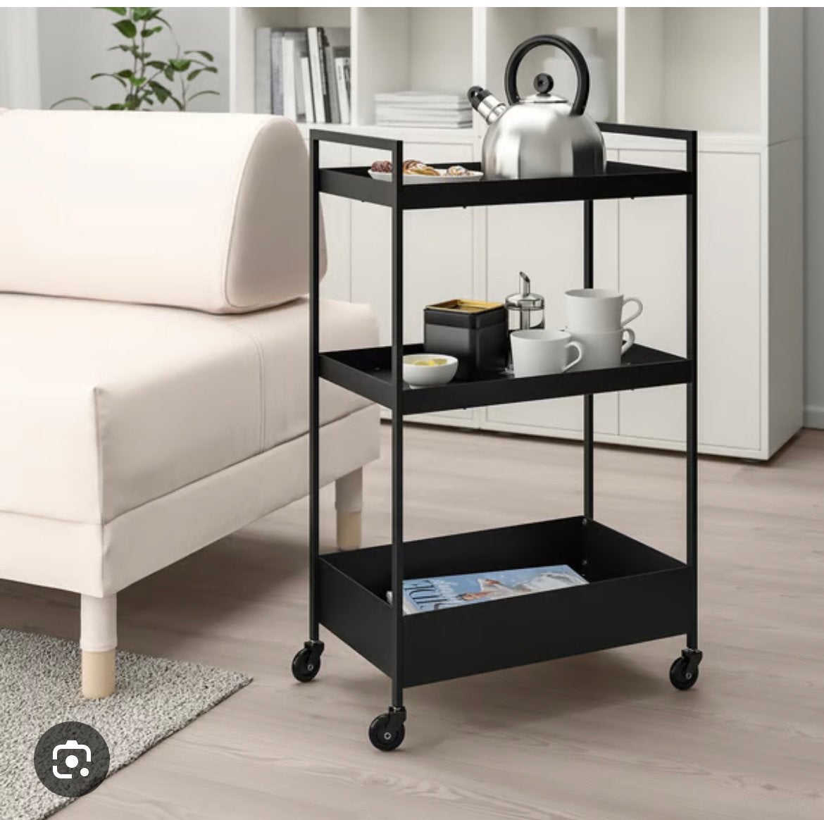 Gratis Ikea NISSAFORS zwart, Ophalen, Zo goed als nieuw