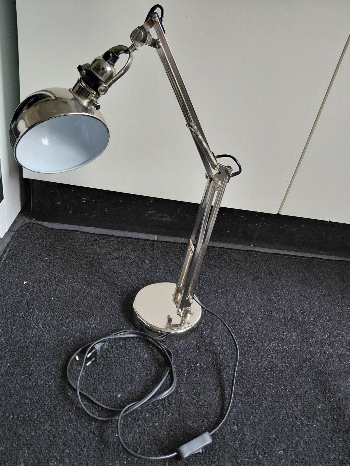 IKEA FORSÅ  Bureaulamp - Chroom/Zilver, Bureaulamp, Gebruikt, IKEA, Metaal