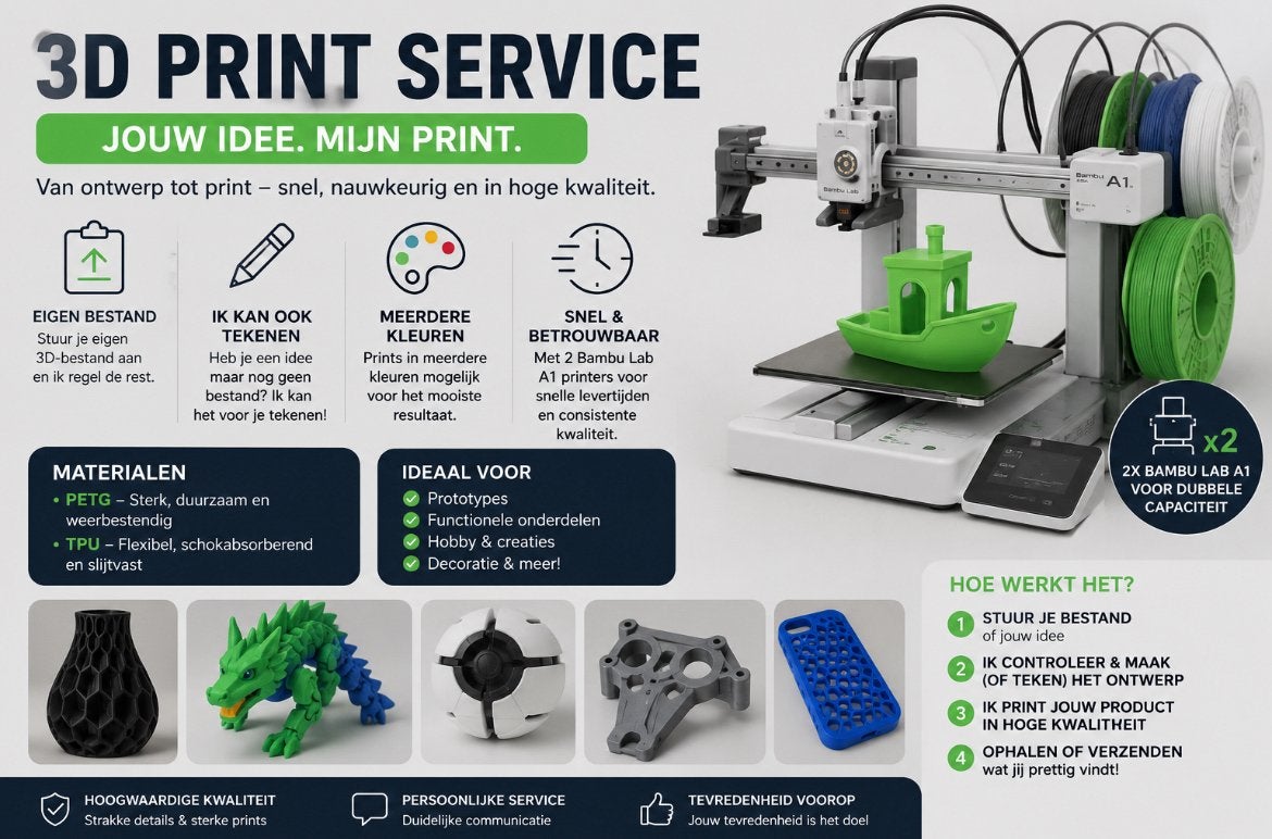 3d Print Service, Ophalen of Verzenden, Nieuw