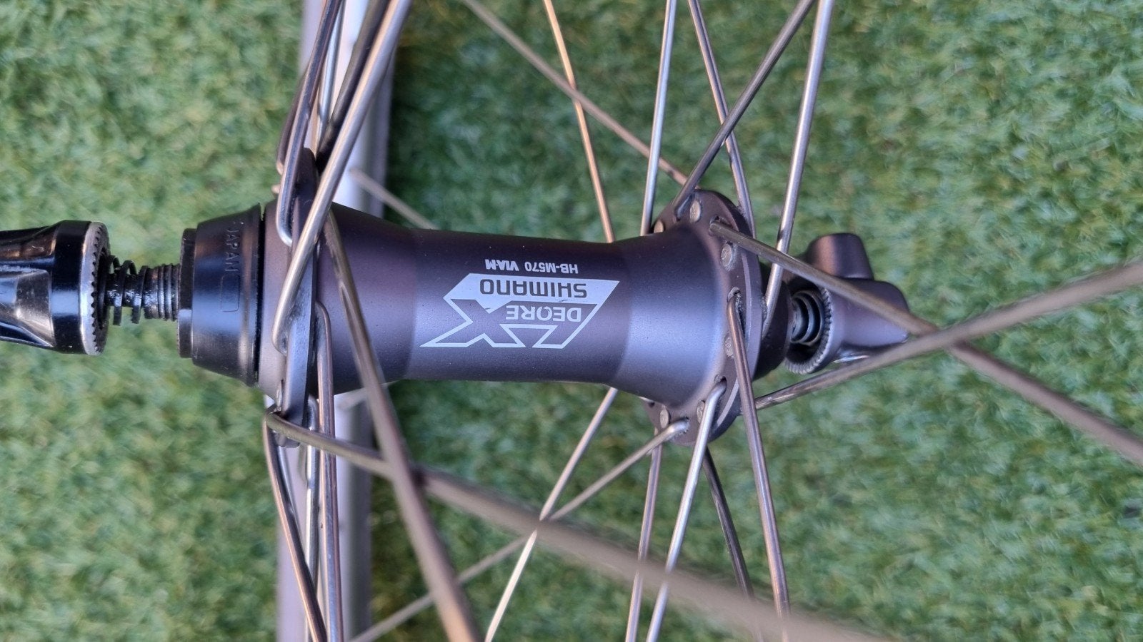 2x 26 inch Voor- en Achterwiel met Shimano Deore LX, Gebruikt, Gravelbike, Aluminium, Shimano LX.