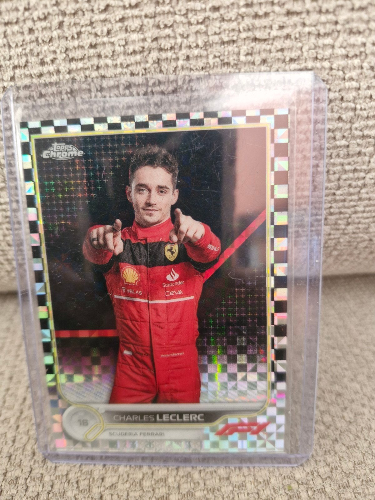 Charles Leclerc Topps Chrome F1 Kaart - Scuderia Ferrari, Ophalen of Verzenden, Zo goed als nieuw, Formule 1