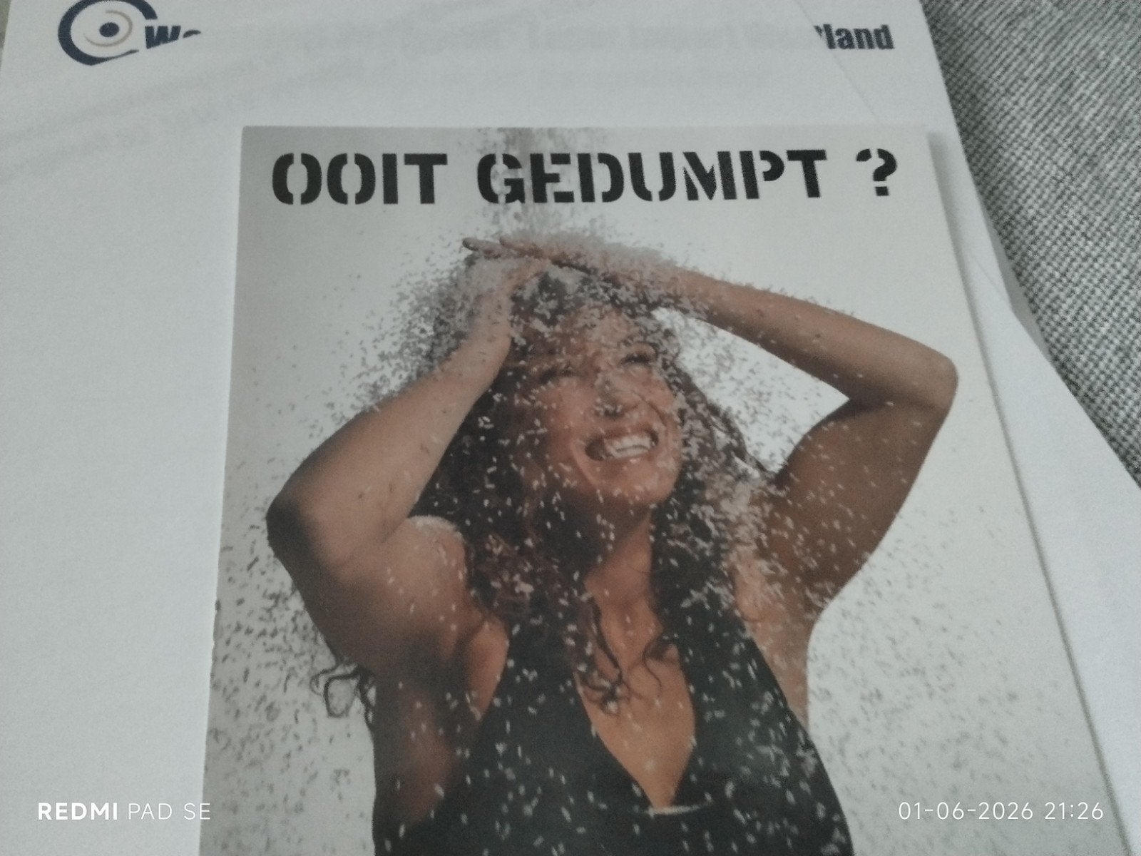 Boomerang Freecard: Katja Schuurman - Ooit Gedumpt?, Ophalen of Verzenden, 1980 tot heden, Ongelopen