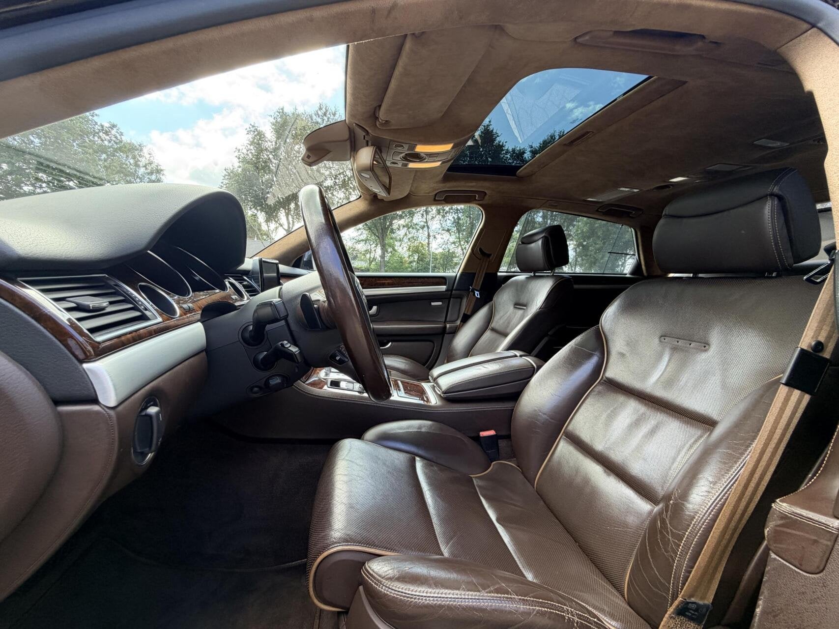 Audi A8 4.2 FSI quattro Lang Pro Line | Schuifdak | Luchtver, Auto's, Audi, Automaat, Gebruikt, 8 cilinders, Zwart
