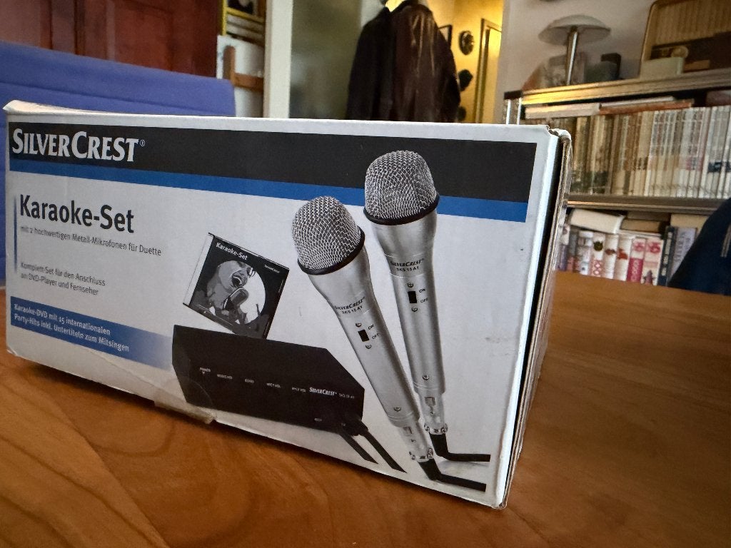 Karaoke-Set met 2 microfoons (SilverCrest), Ophalen of Verzenden, Zo goed als nieuw, Complete set