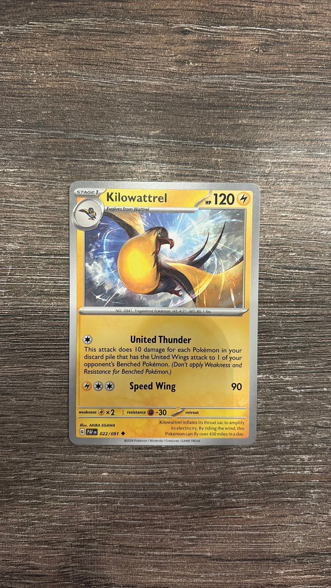 PAF Kilowattrel 022/091, Ophalen of Verzenden, Zo goed als nieuw