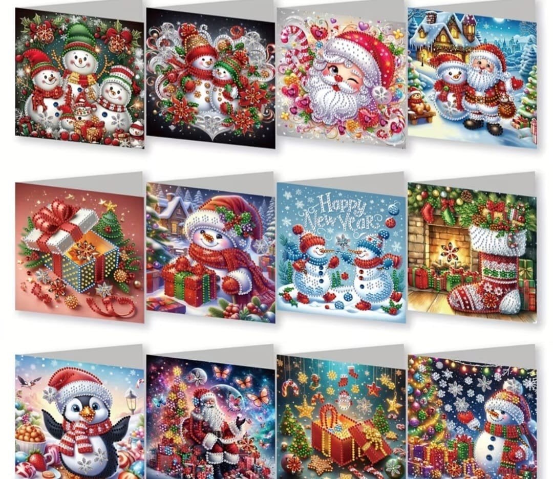 Diamond painting kerstkaarten, Verzenden, Nieuw, Kerst, Overige typen