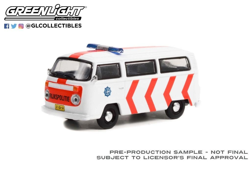 1975 VW Volkswagen bus T2 Rijkspolitie van Greenlight 1/64, Hobby en Vrije tijd, Modelauto's | Overige schalen, Ophalen of Verzenden
