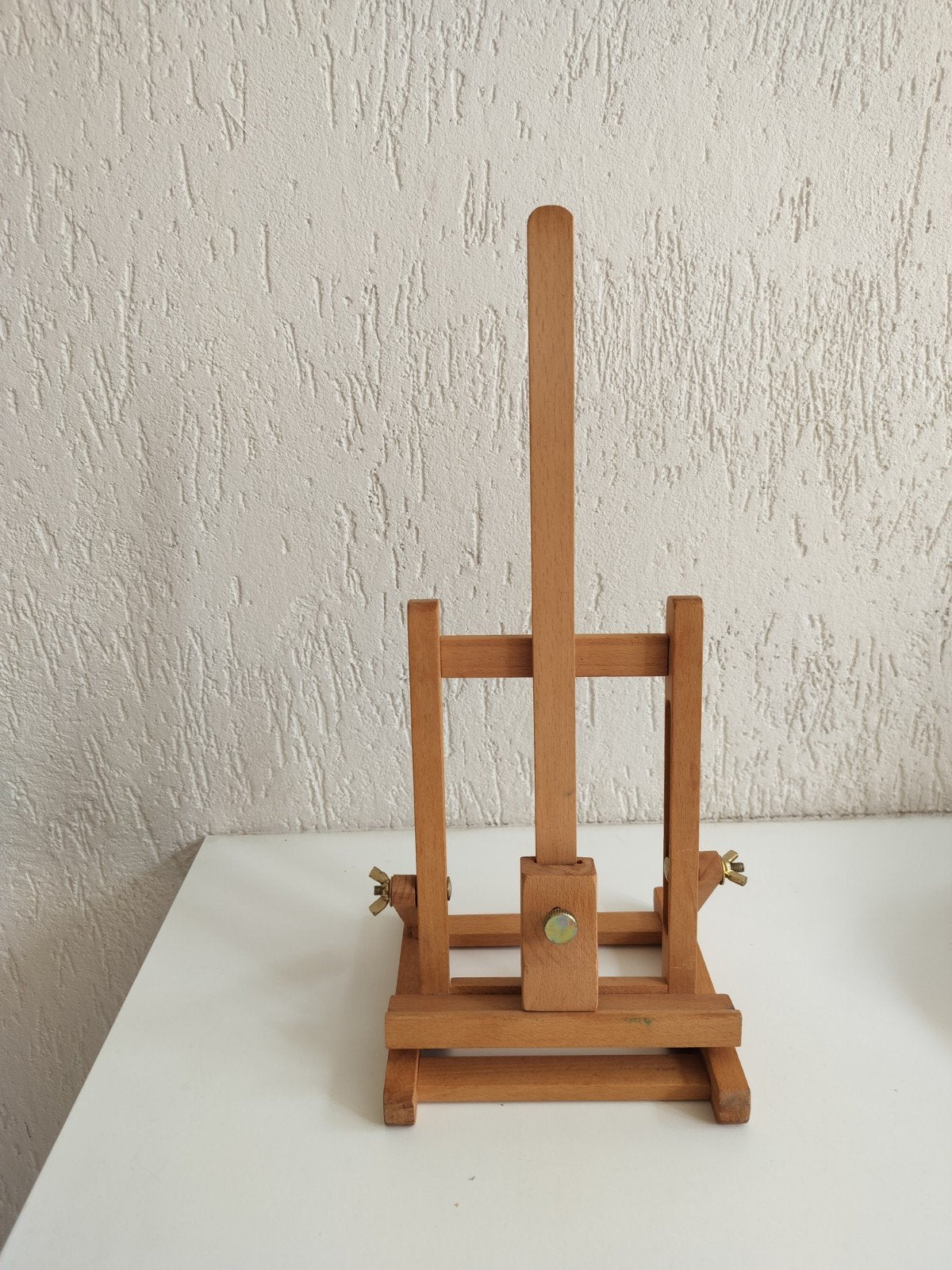 Houten mini ezel voor schilderij, 35 cm.hoog. 7 st. aanwezig, Ophalen, Gebruikt, Ezel