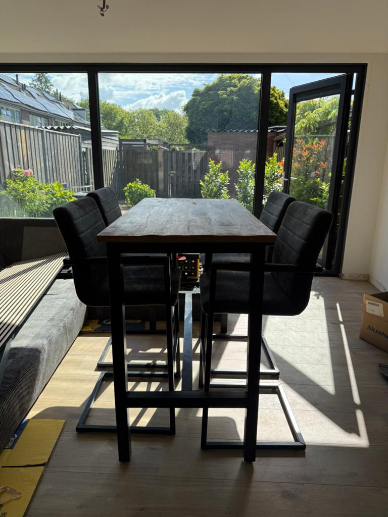 Eettafel set, Huis en Inrichting, Ophalen, 100 tot 150 cm, 50 tot 100 cm, Zo goed als nieuw