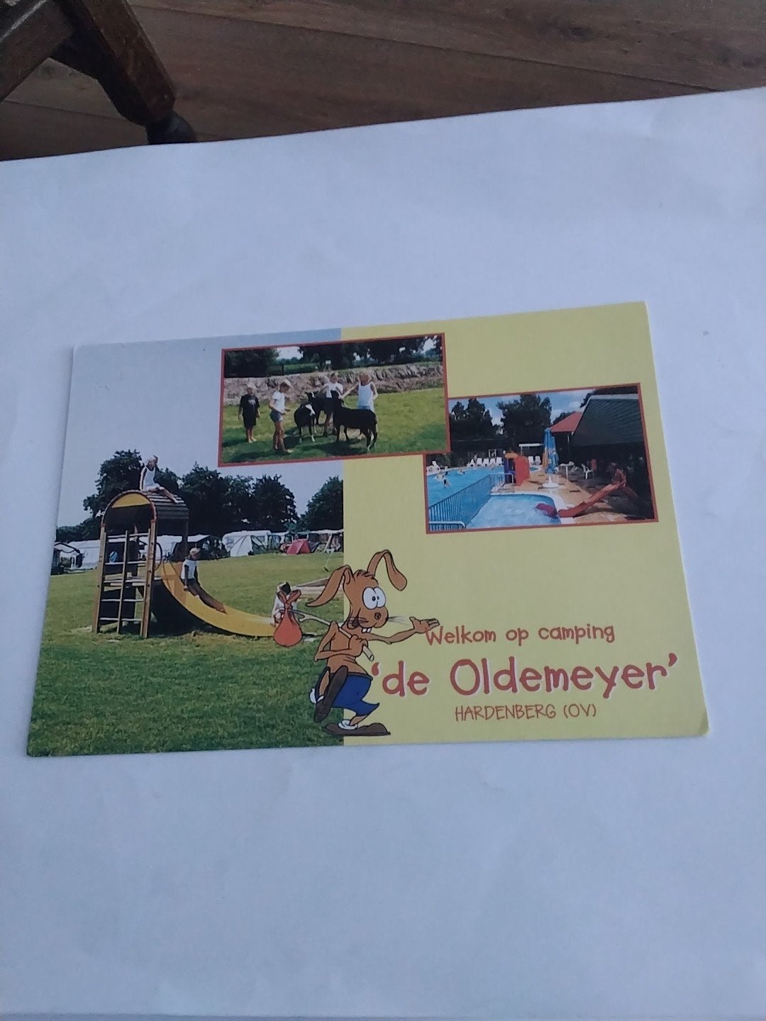 Ansichtkaart Camping 'de Oldemeyer' Hardenberg (OV), Ophalen of Verzenden, 1980 tot heden, Gelopen, Overijssel