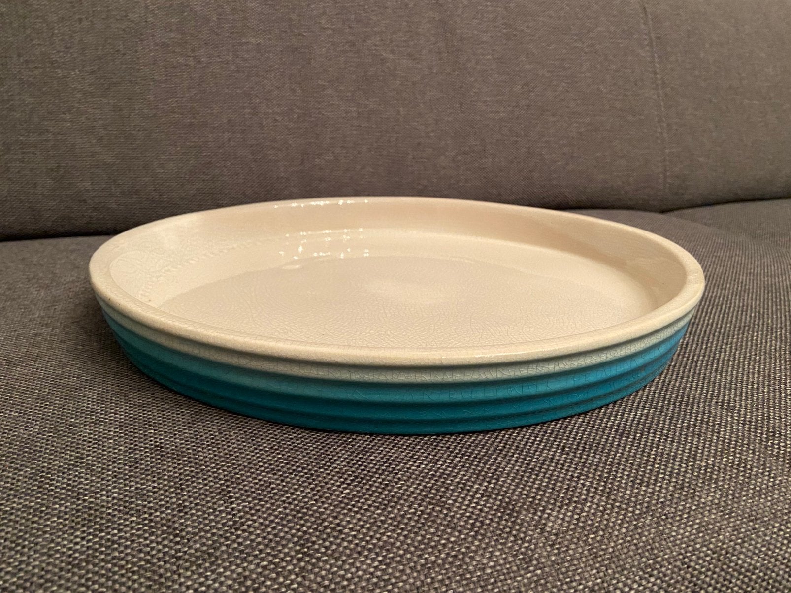 PTMD turquoise plateau, Ophalen of Verzenden, Zo goed als nieuw, Rond