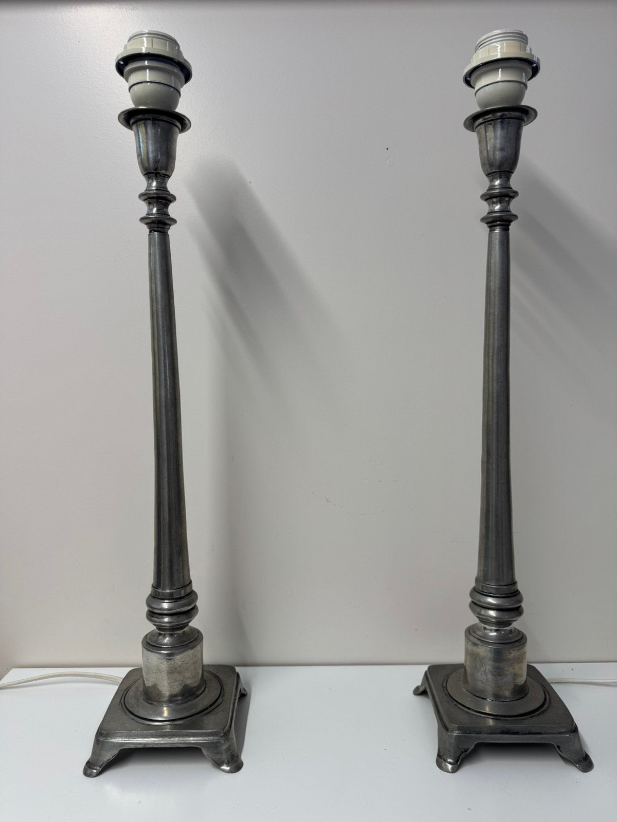 Vintage edel tin C Kurz & co tafellampen lampen verlichting, Antiek en Kunst, Ophalen of Verzenden