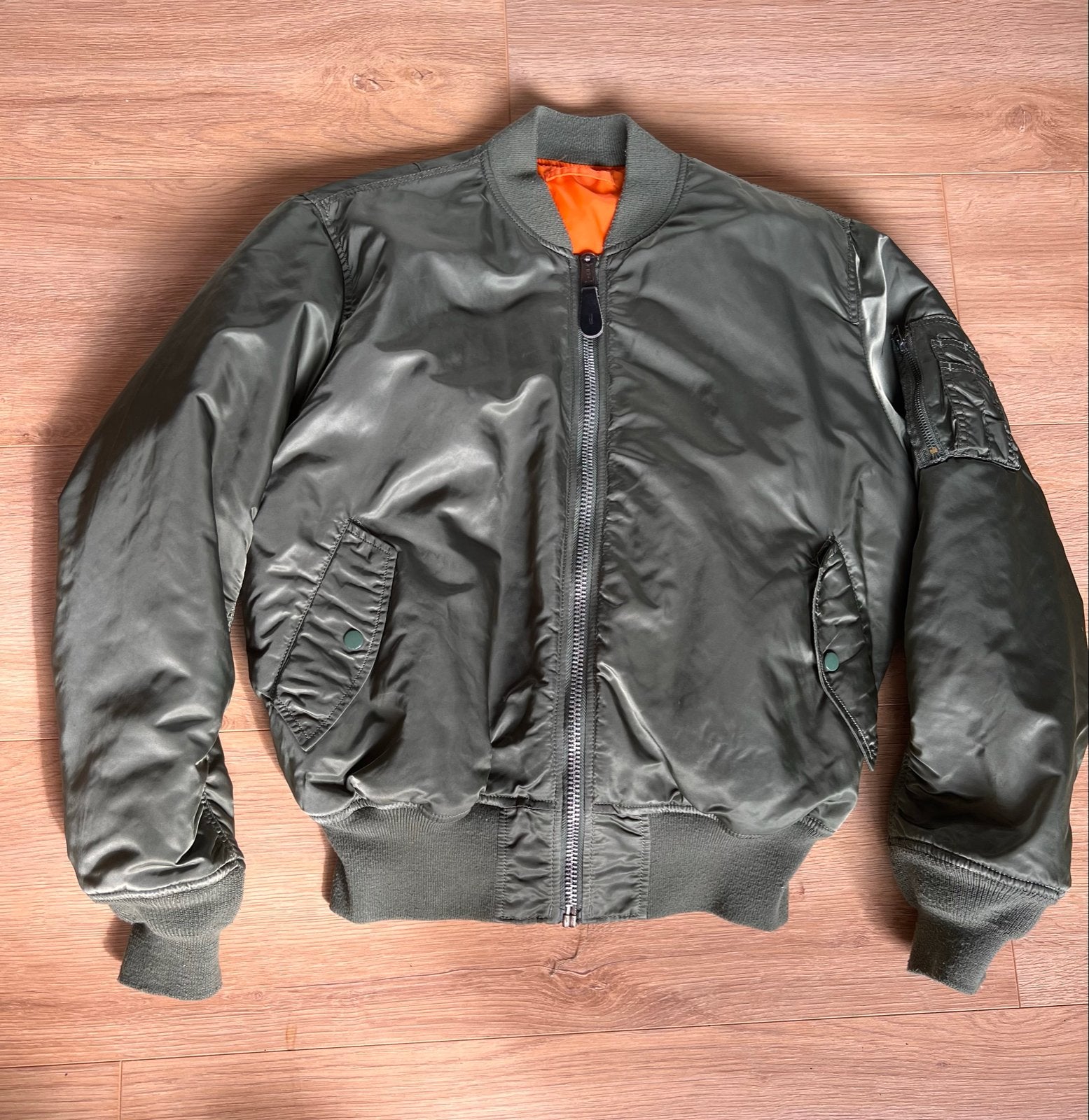 Alpha Industries MA-1 Bomberjack - Zo goed als nieuw, Verzenden, Zo goed als nieuw, Maat 52/54 (L), Groen
