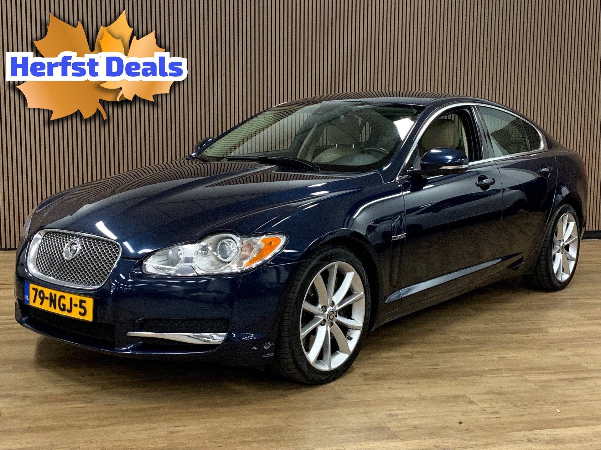 Jaguar XF 5.0 V8 Portfolio|Youngtimer|Camera|Automaat|Climat, Auto's, Automaat, 1850 kg, Blauw, Bedrijf