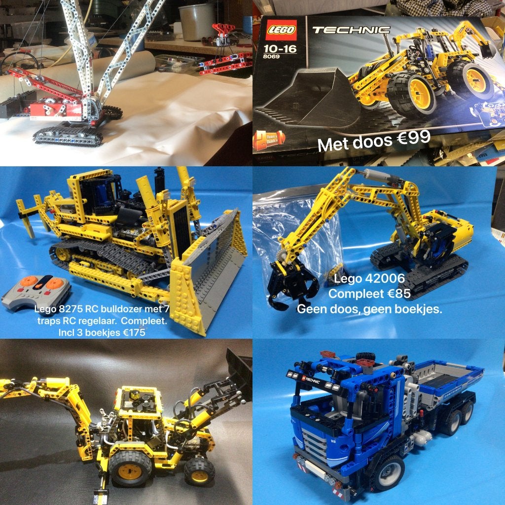 partij Lego Technic Bouwvoertuigen Collectie (4 sets), Kinderen en Baby's, Speelgoed | Duplo en Lego, Gebruikt, Lego, Ophalen of Verzenden