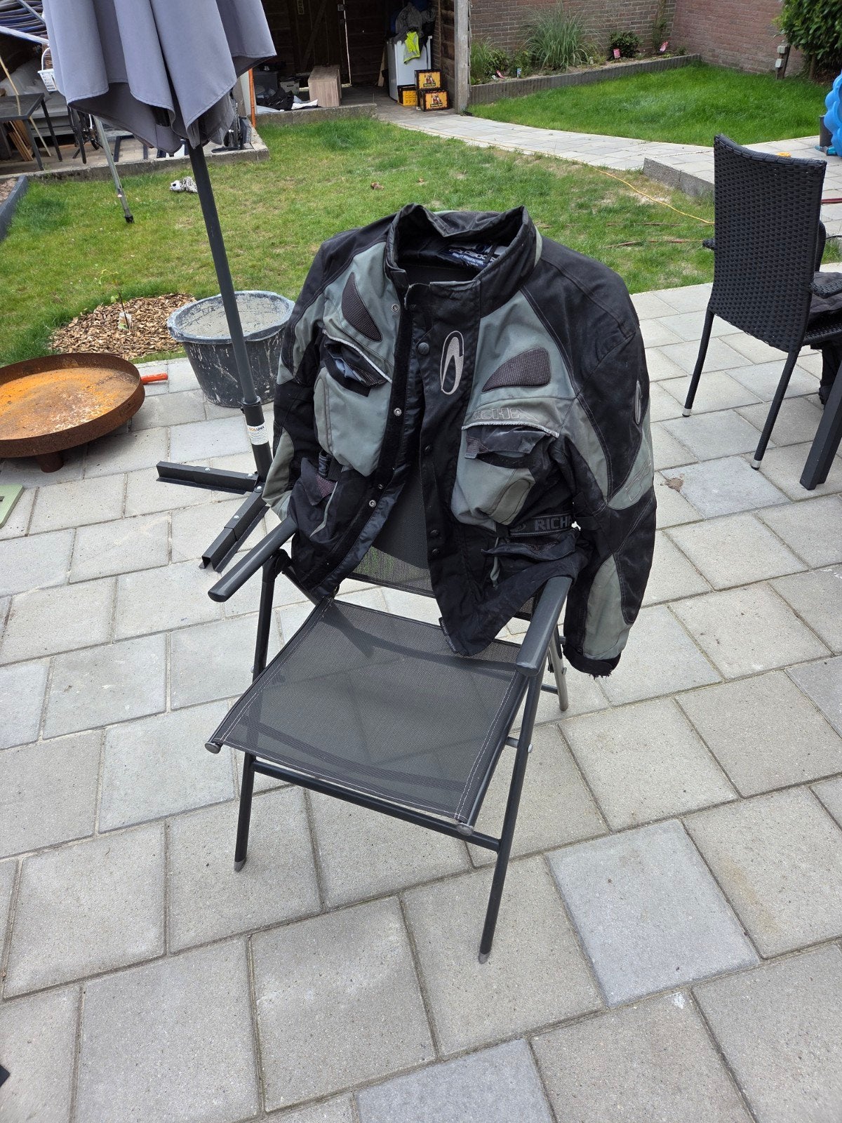Richa textiel motorjas XL - Zwart/Grijs, Ophalen, Jas | textiel, Heren, Richa