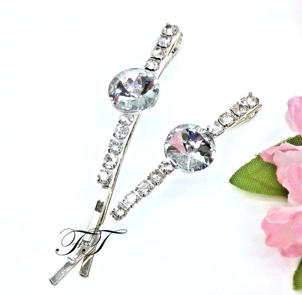 Prachtige 2 strass steen schuifspelden., Sieraden, Tassen en Uiterlijk, Overige Accessoires, Nieuw, Ophalen of Verzenden