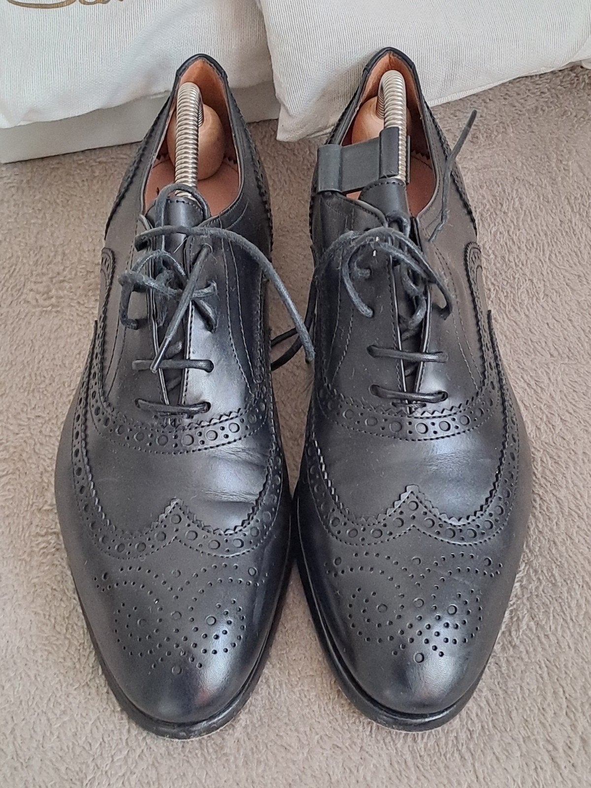 Santoni brogues Maat 40.5 ZO GOED ALS NIEUW, Ophalen of Verzenden, Zo goed als nieuw, Zwart
