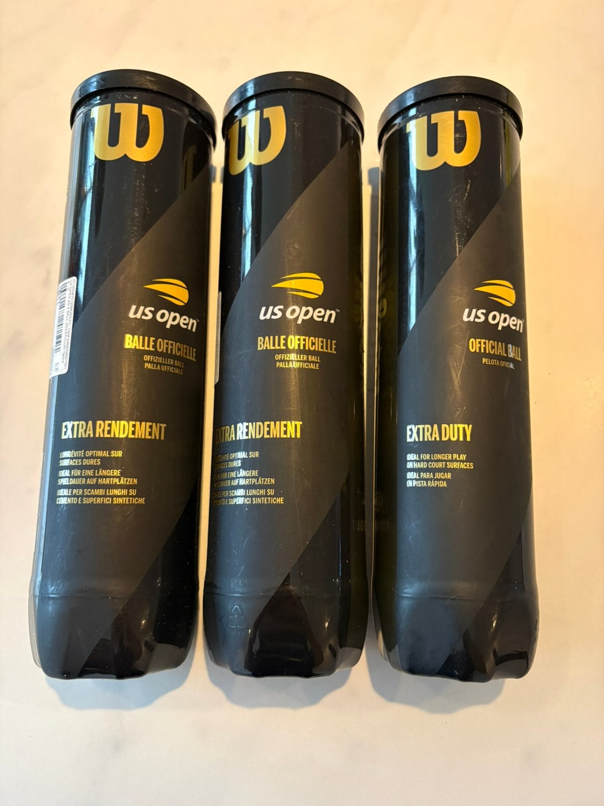 3x Wilson US open tennisballen, Ophalen, Ballen, L00, Nieuw