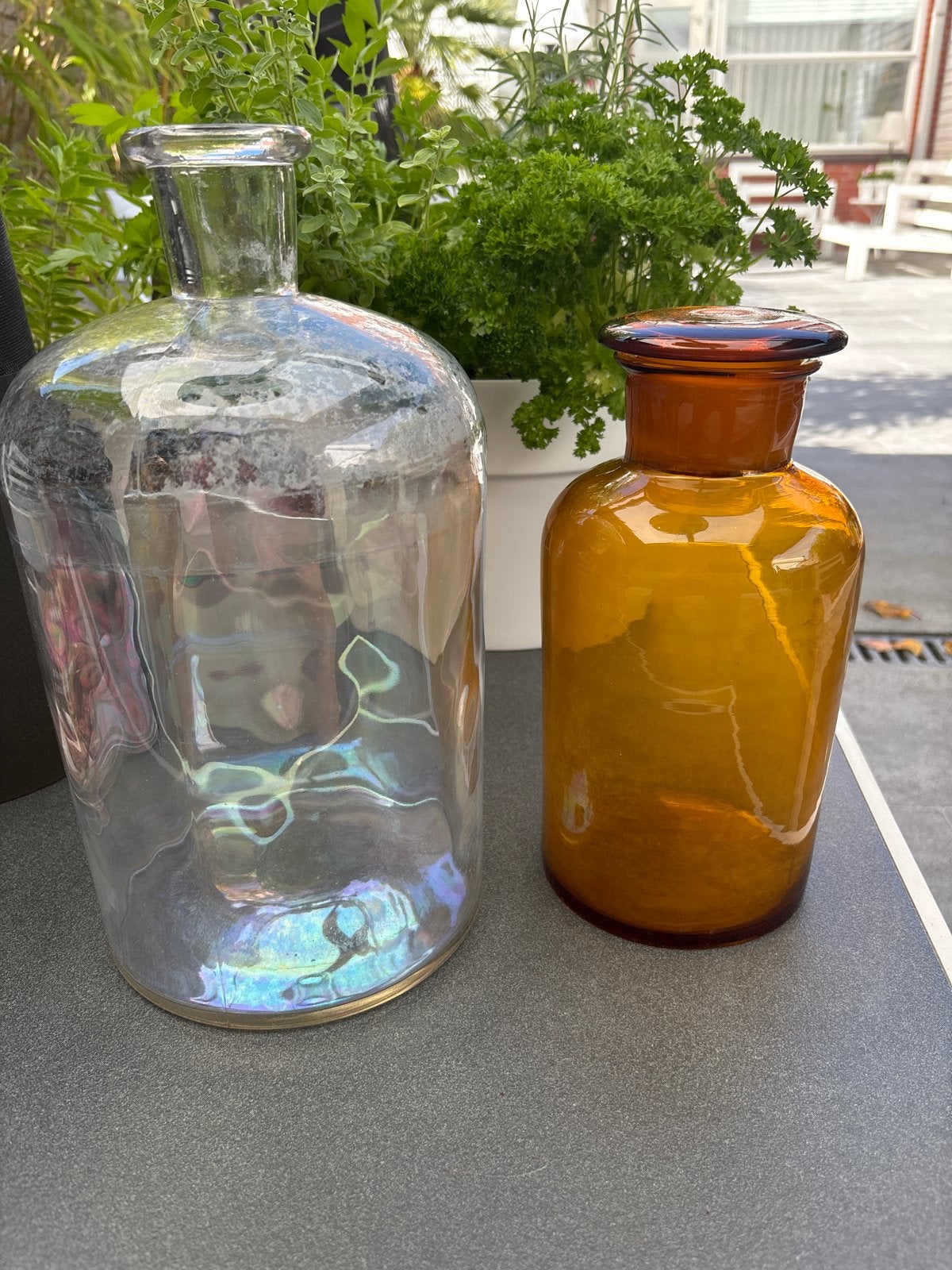 Set van 2 Apothekerspotten - Decoratieve Glazen Potten, Ophalen