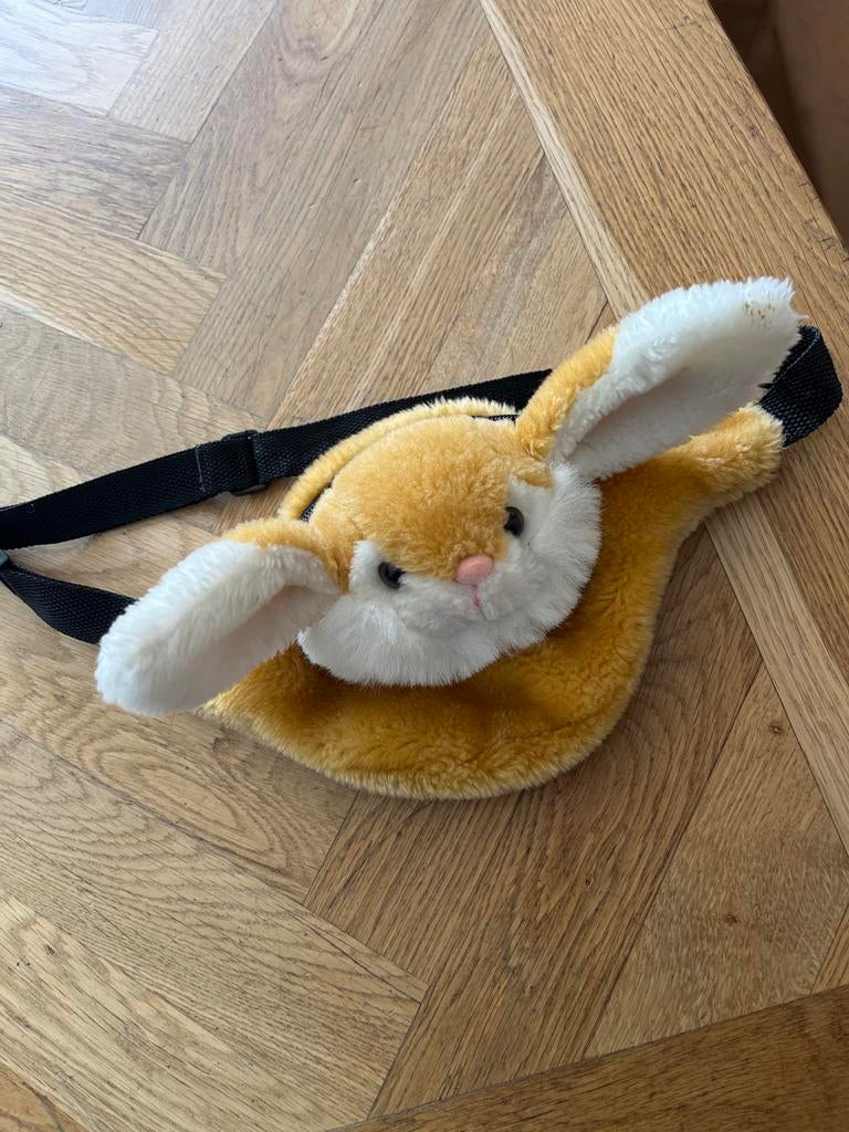 Vintage Konijn Fannybag - Unieke Heuptas, Ophalen of Verzenden, Gebruikt, Beige, Overige typen