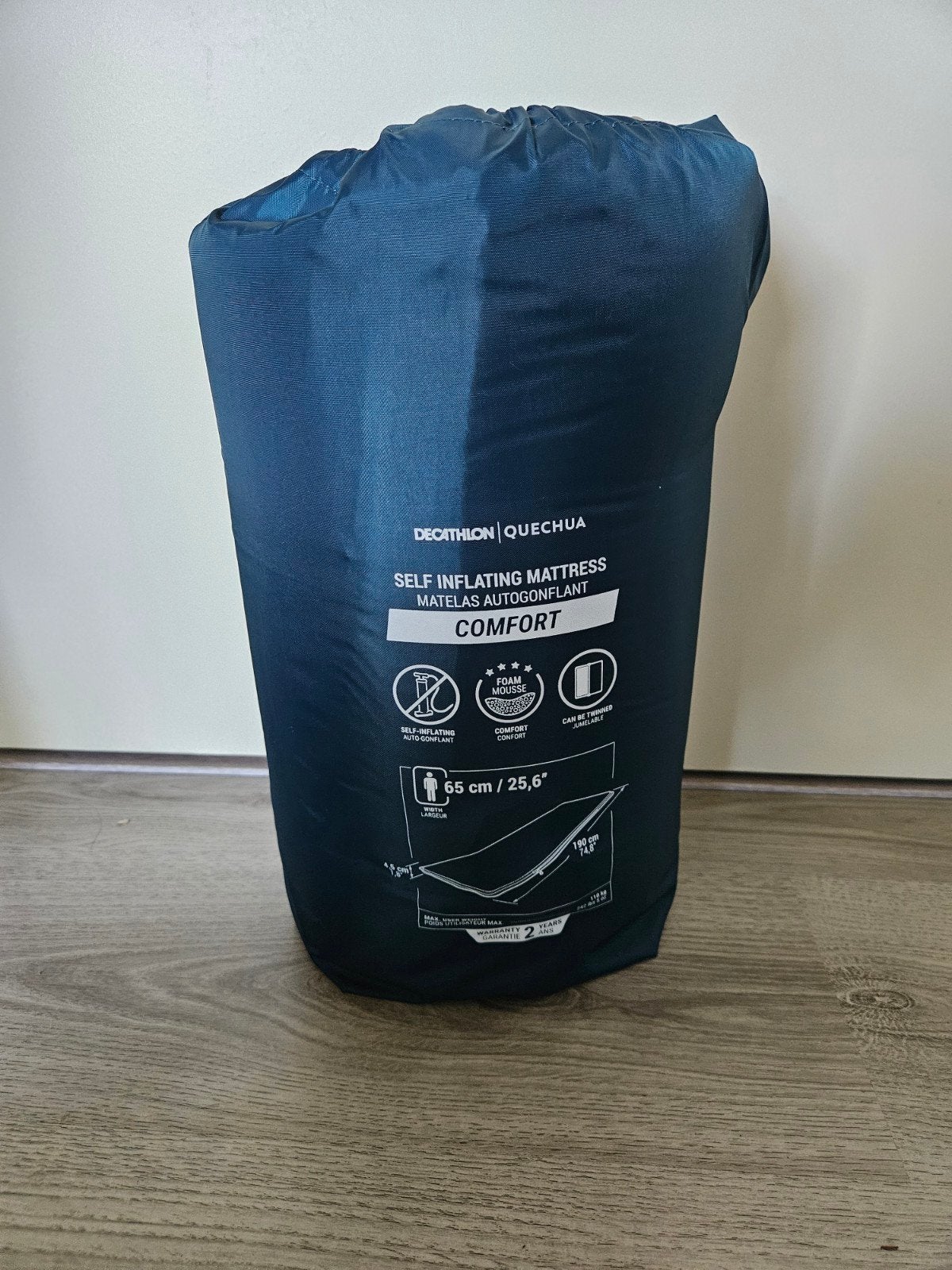 QUECHUA Zelfopblazende slaapmat 1 persoons Comfort, Caravans en Kamperen, Ophalen of Verzenden, Ingebouwde pomp, Nieuw, 1-persoons