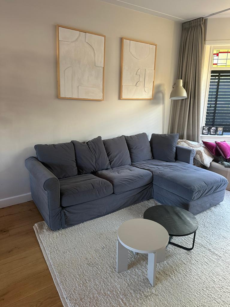 IKEA Ektorp driezitsbank met chaise longue, Huis en Inrichting, Banken | Bankstellen, Ophalen, Gebruikt, Hoekbank, Driepersoons