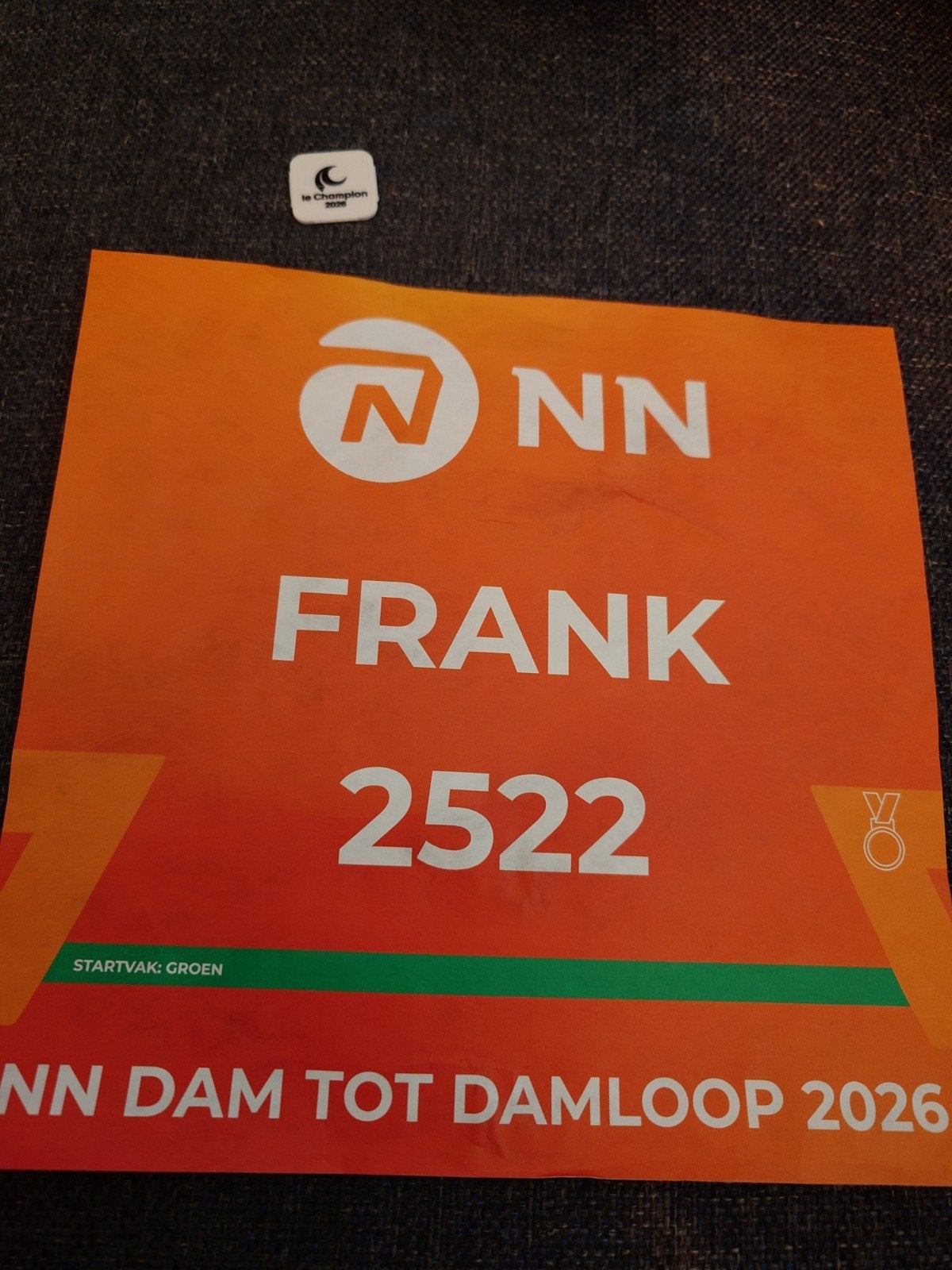 Startbewijs NN Dam tot Damloop 2026 Le Champion