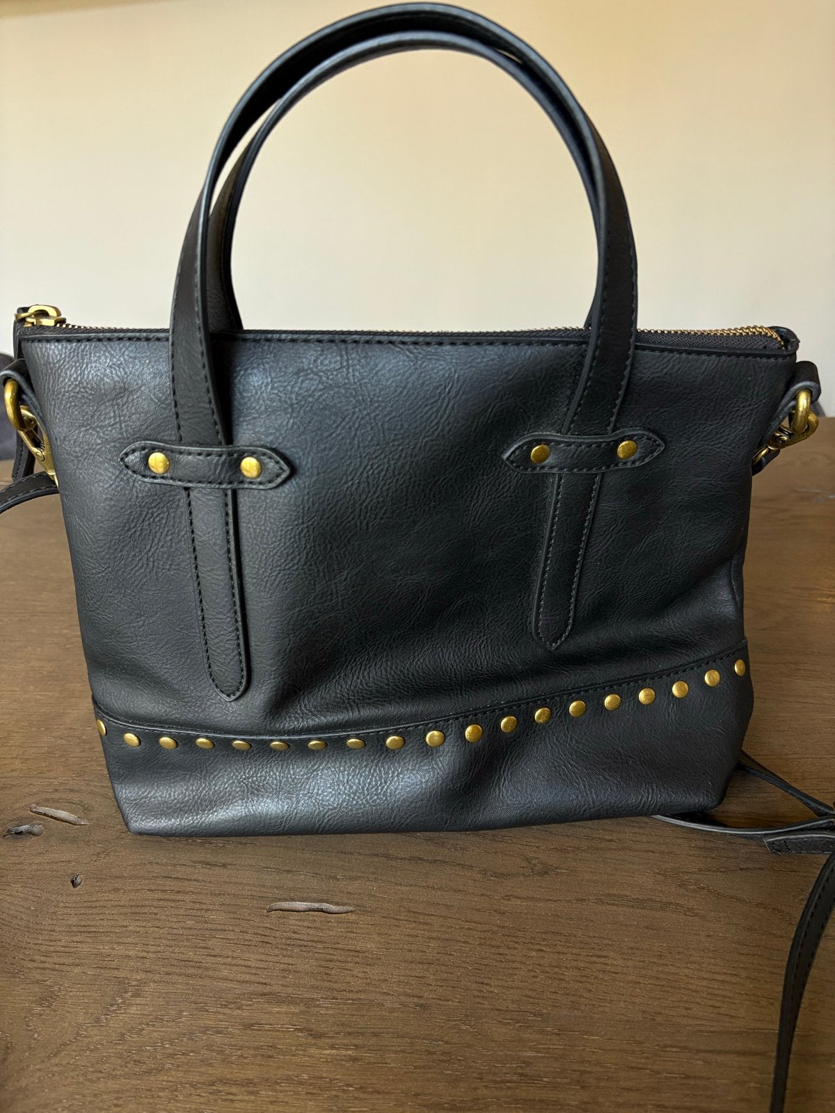 Fossil Felicity Satchel schoudertas, Ophalen of Verzenden, Zo goed als nieuw, Zwart, Handtas