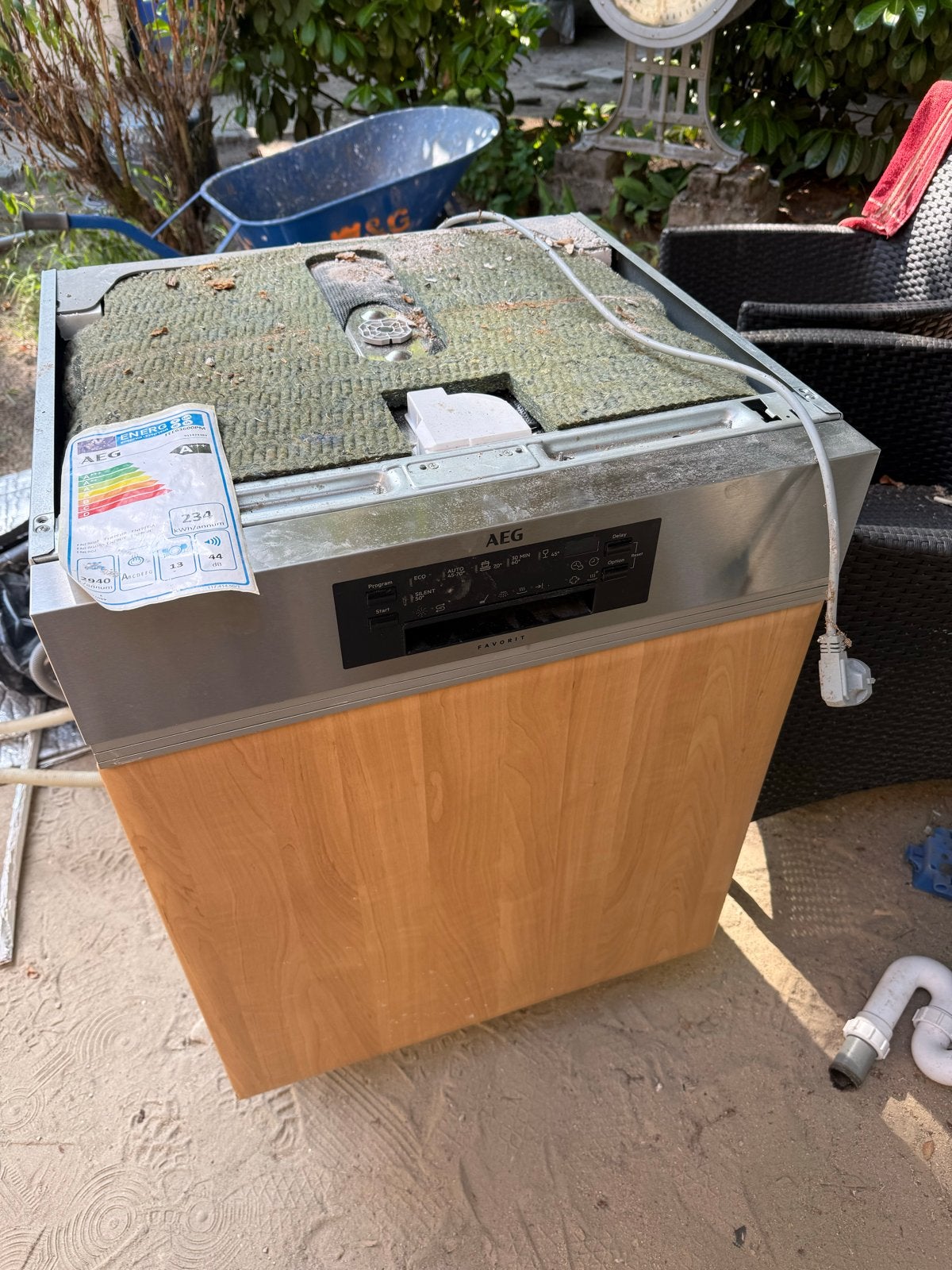 AEG F66300PM Vrijstaande Vaatwasser - Gebruikt, Witgoed en Apparatuur, Vaatwasmachines, Ophalen, Gebruikt, 60 cm of meer, Energieklasse A of zuiniger