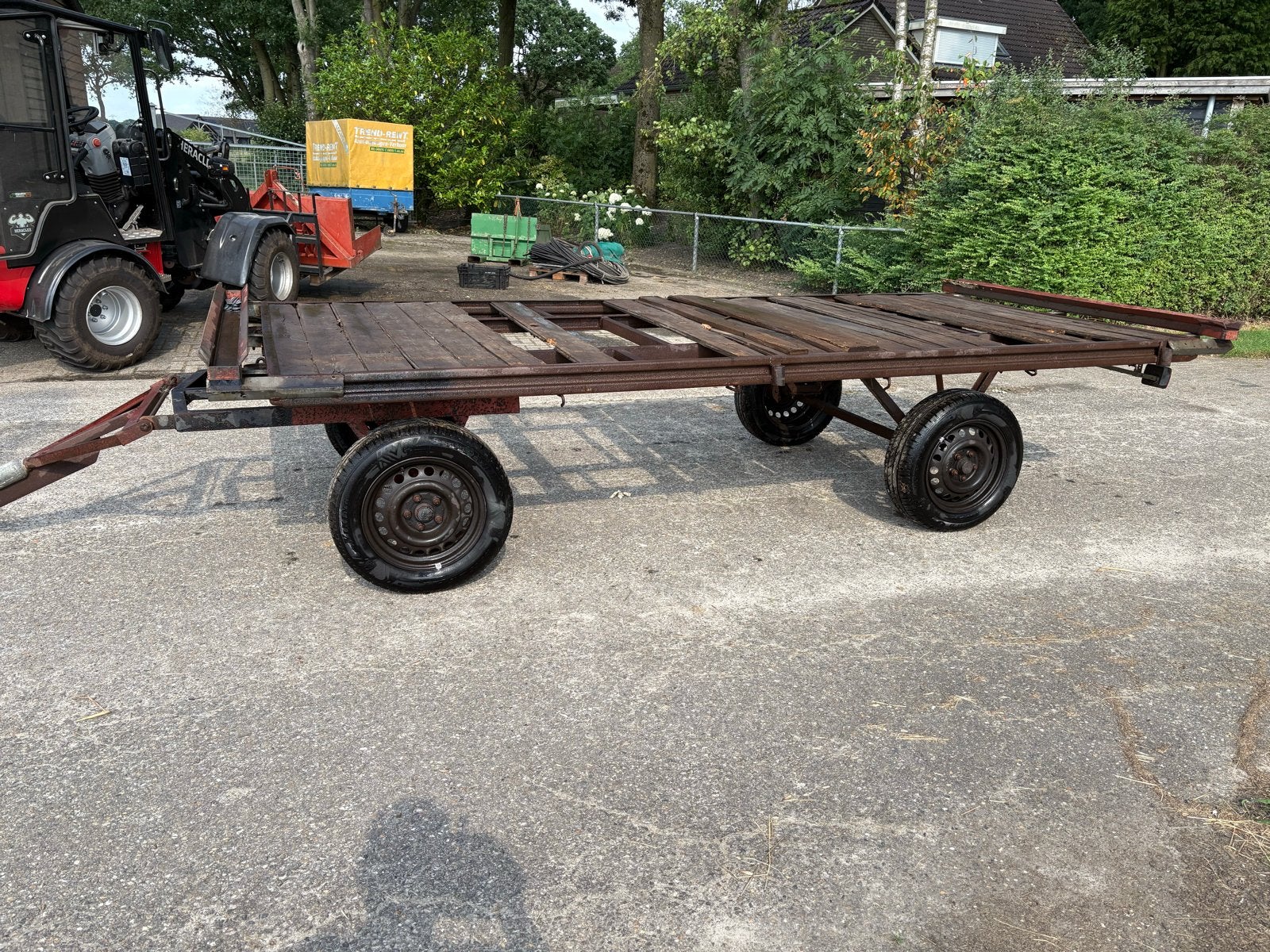 Vierwielige wagen - 4.15m lang, 1.8m breed, Auto diversen, Aanhangers en Bagagewagens, Ophalen, Gebruikt