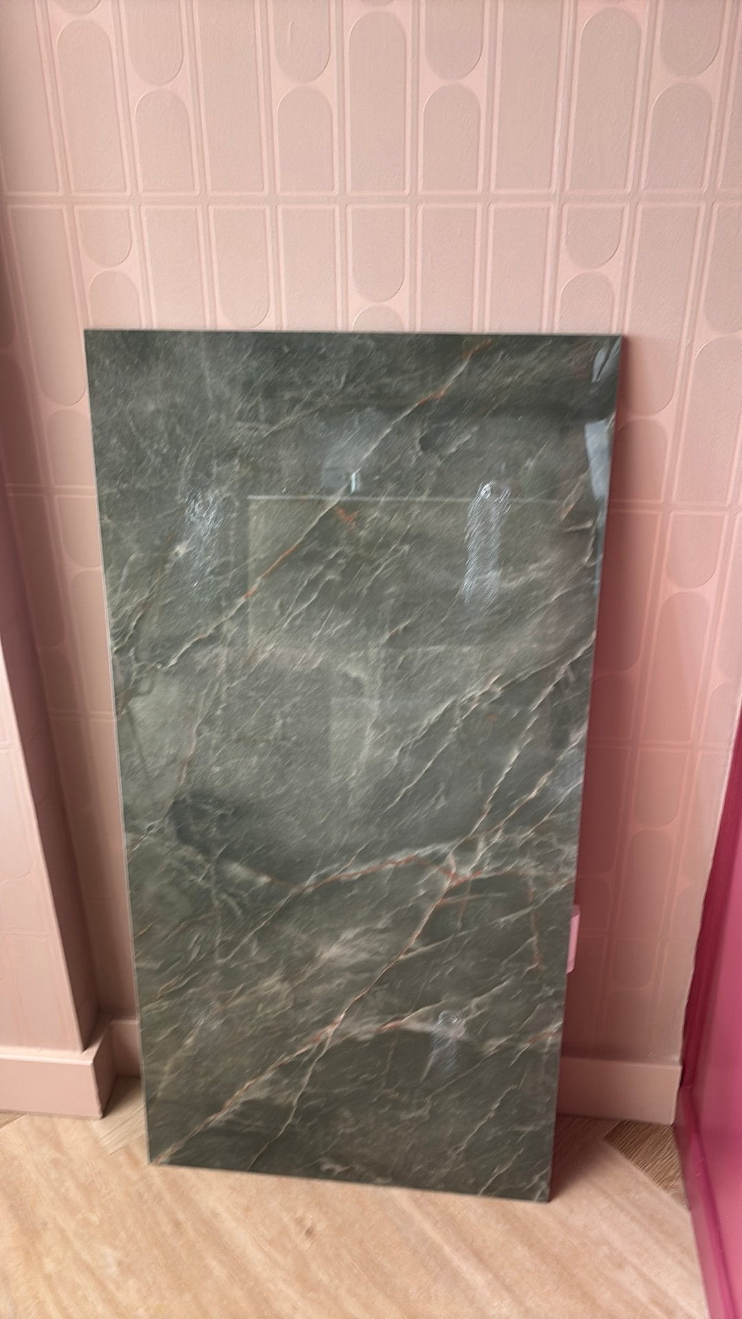 Tegel groen marmer 60x 120, Ophalen, 100 tot 150 cm, Nieuw, Rechthoekig