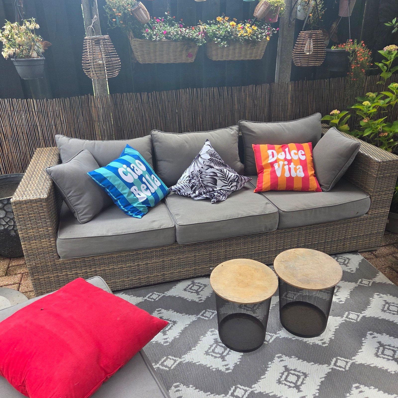 Mooie loungeset te koop, Ophalen, 5 zitplaatsen, Gebruikt, Bank