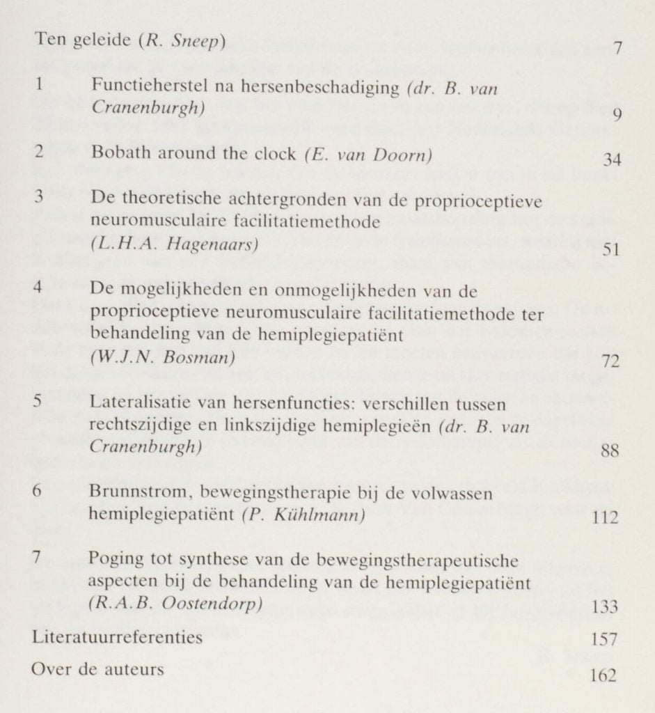 Hemiplegie - Fysiotherapie in ontwikkeling, Gelezen, WO, Beta, Verzenden
