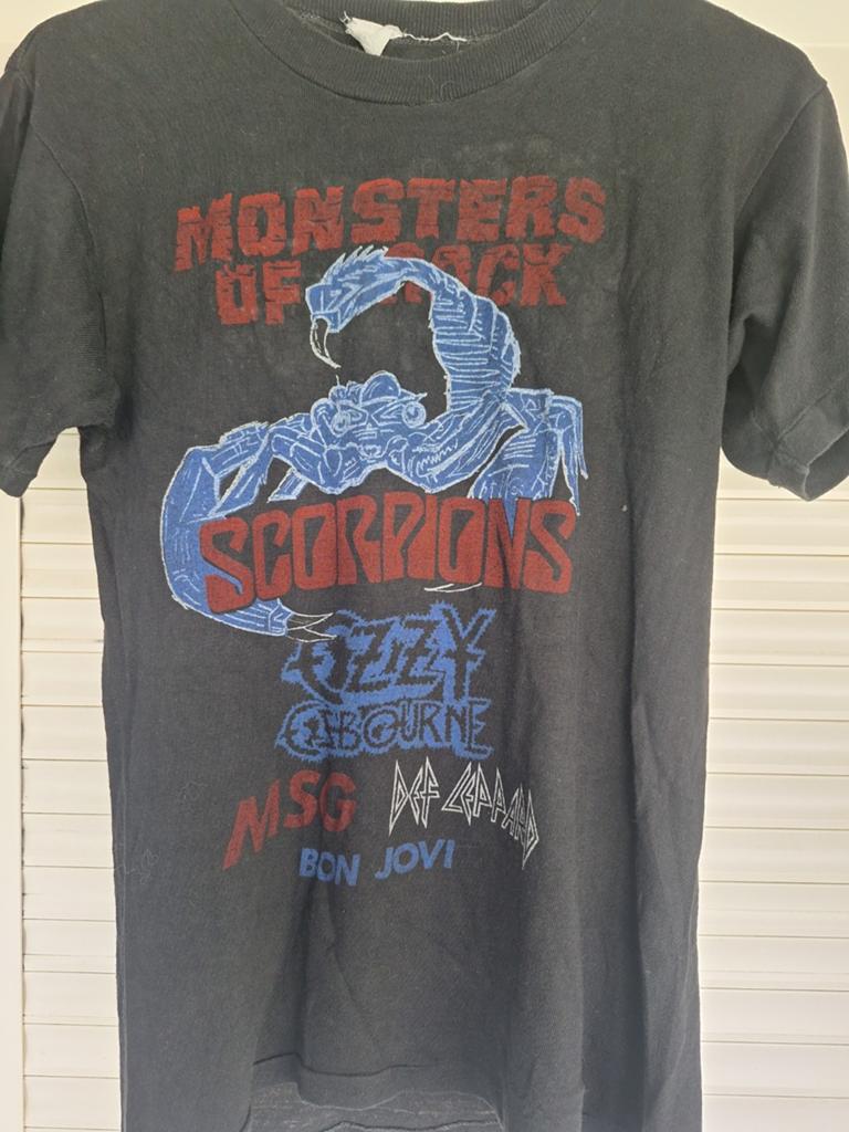 Monsters of Rock 1986 Tour shirt Scorpions Ozzy, Kleding | Heren, T-shirts, Verzenden, Zwart, Geen merk, Overige maten