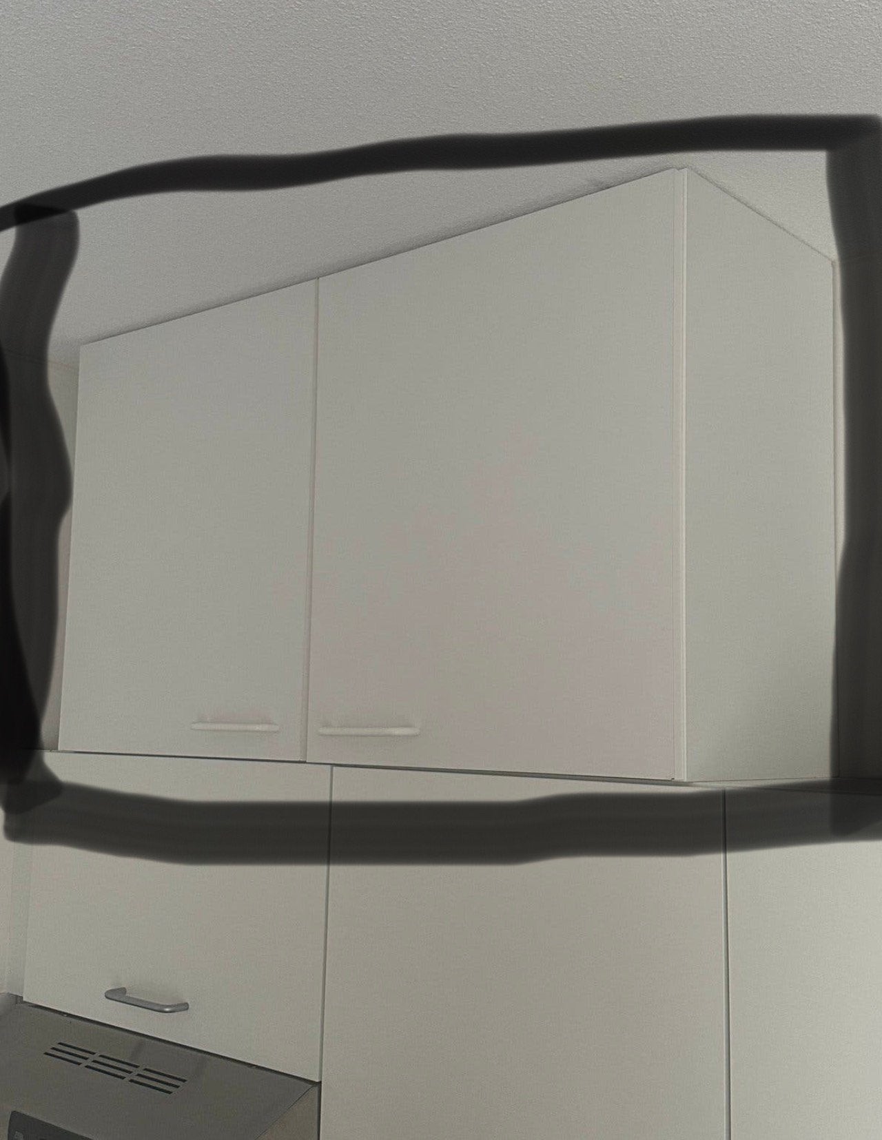 Witte Keukenkast Bovenkast, Ophalen, Gebruikt, 100 tot 150 cm, Wit