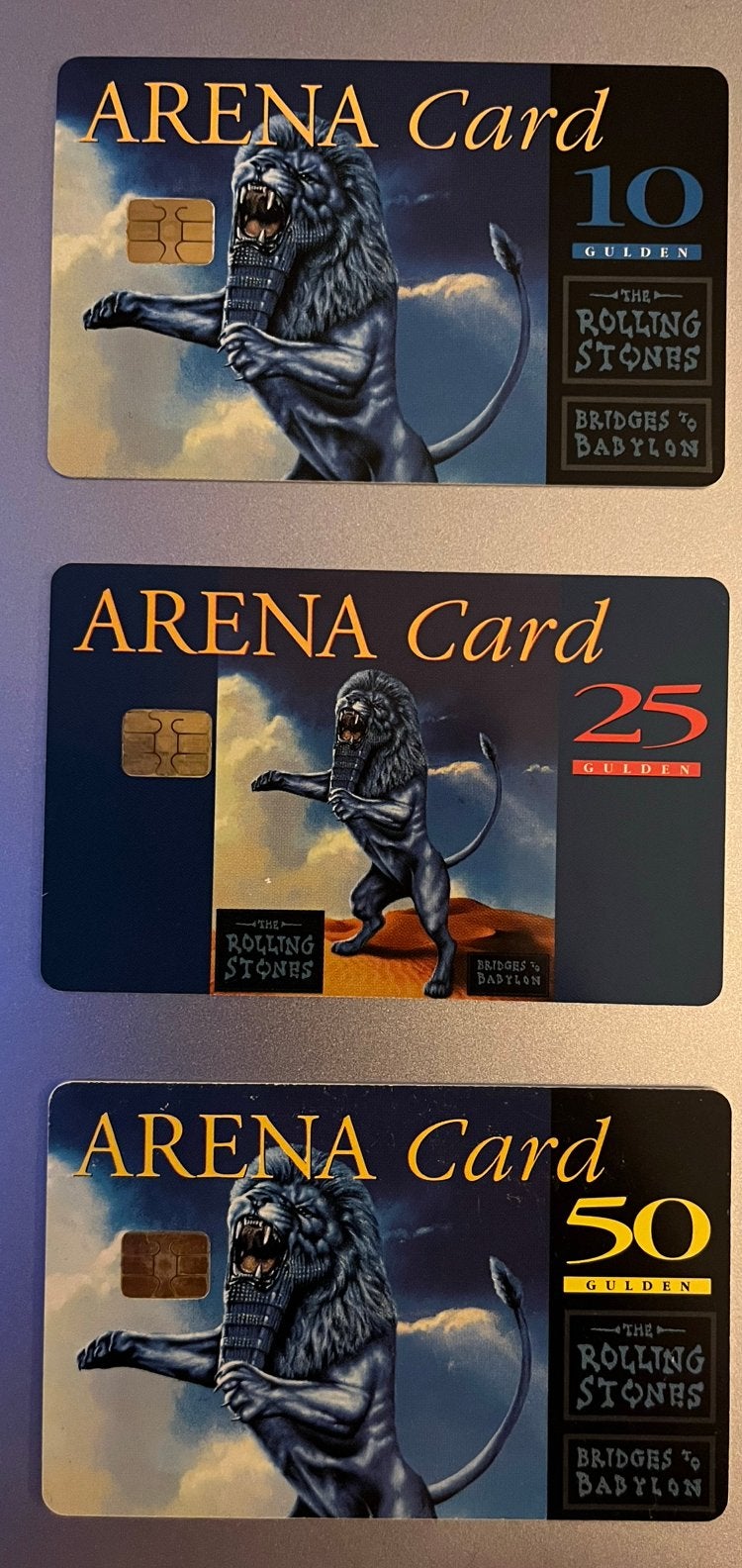 5 Rolling Stones Amsterdam ArenA Cards gebruikt, Ophalen of Verzenden, Gebruikt, Overige typen