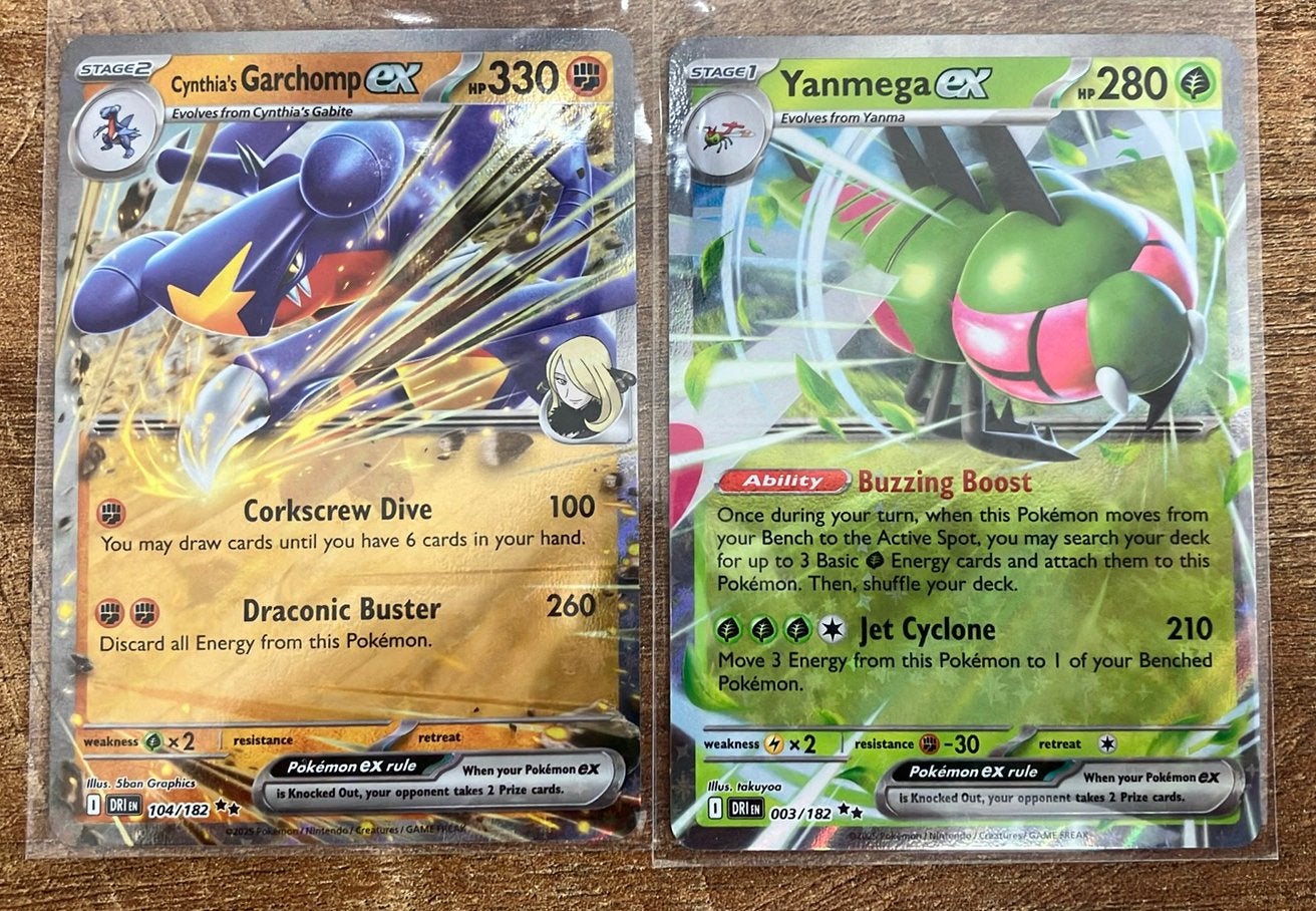 Yanmega ex 003/182 & Garchomp ex 104/182 Destined Rivals, Ophalen of Verzenden, Nieuw, Meerdere kaarten