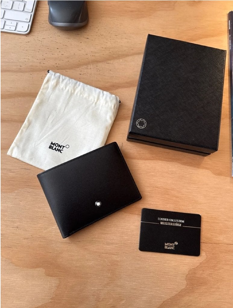 Mont Blanc - wallet 6cc in meisterstück leather (nieuw), Overige merken, Zwart, Nieuw, Ophalen of Verzenden