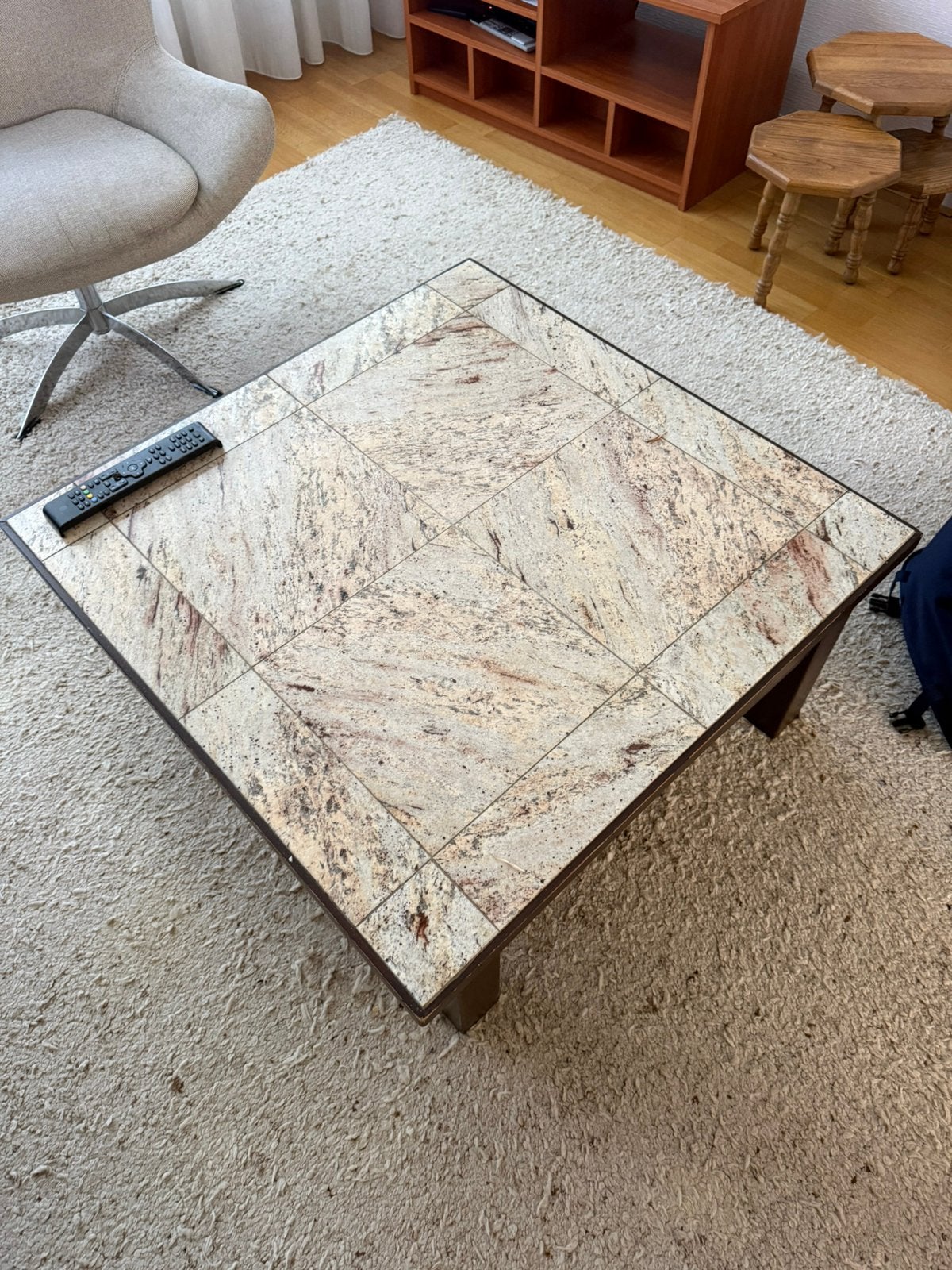 Vintage salontafel, Ophalen, 100 tot 150 cm, 50 tot 100 cm, Zo goed als nieuw