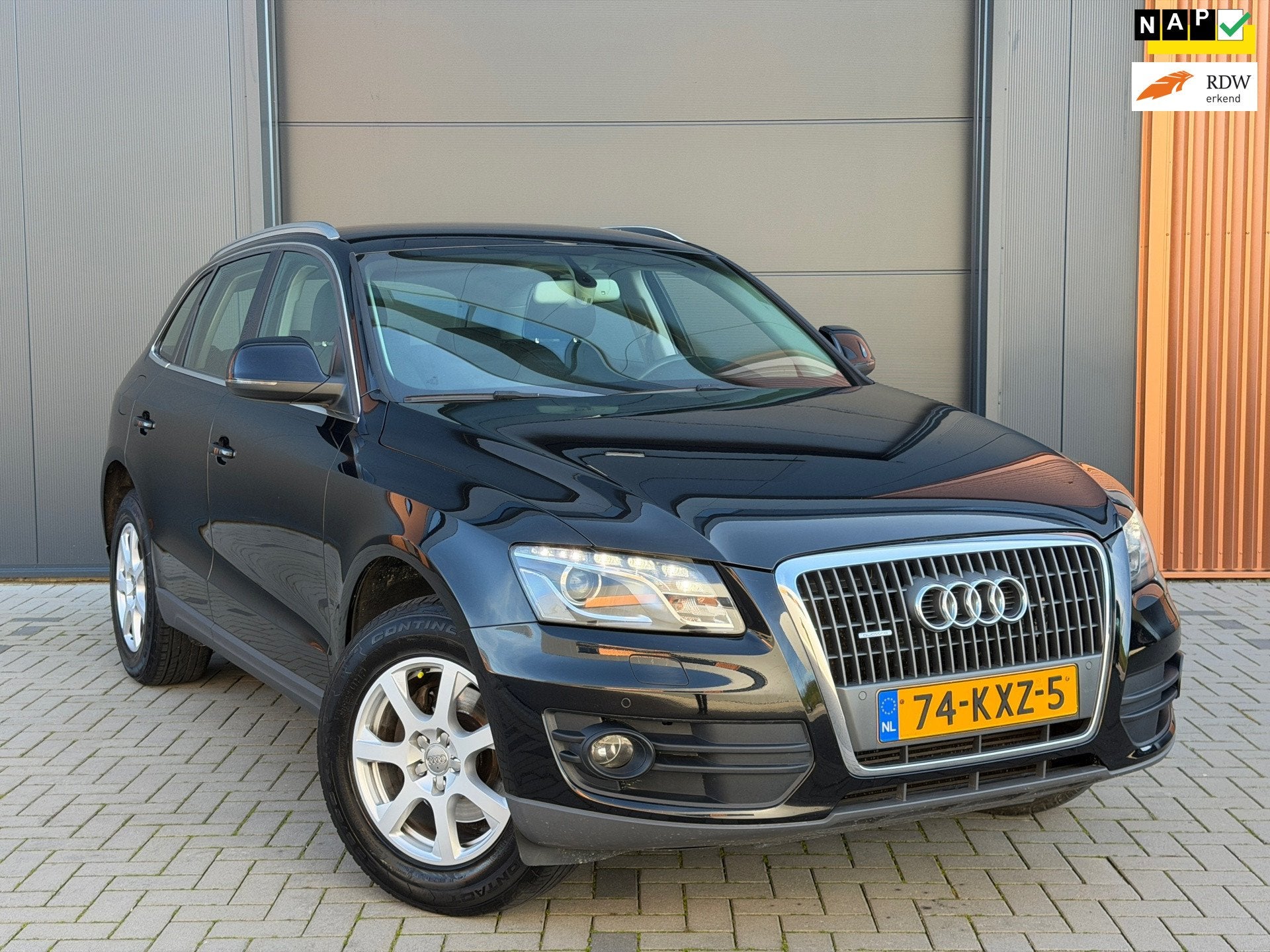 Audi Q5 2.0 TFSI quattro Pro Line|100% Dealer onderhouden|St, Auto's, Stof, Gebruikt, Zwart, 4 cilinders