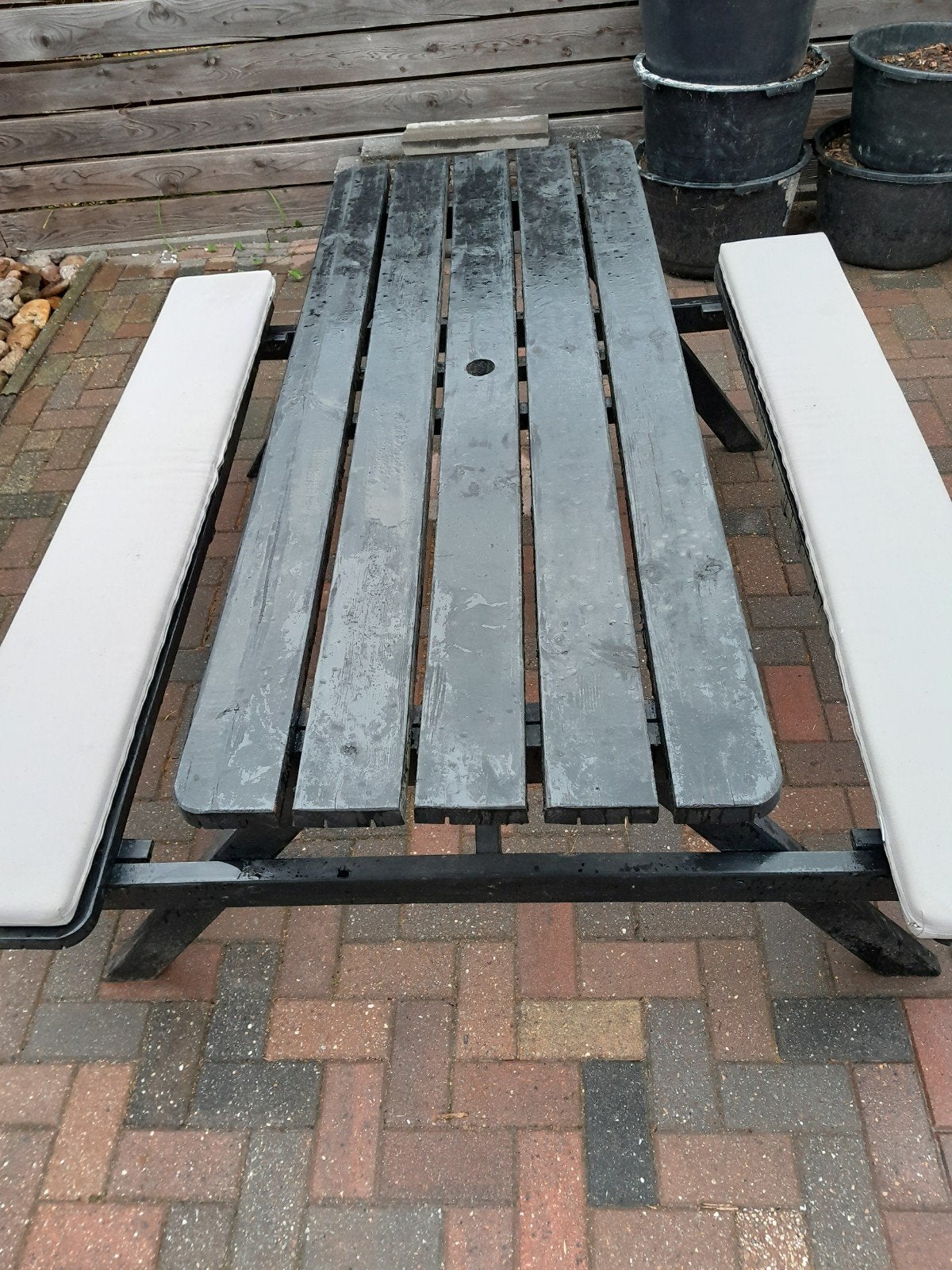 picknicktafel, Tuin en Terras, Tuintafels, Ophalen, Gebruikt, Rechthoekig, Hout